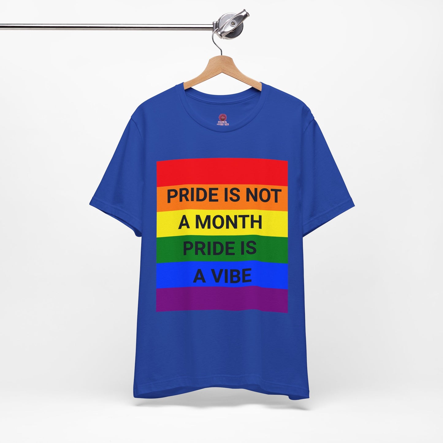 Pride Vibe Unisex Graphic T-Shirt, LGBTQ+ Pride Month Apparel, Rainbow Pride Clothing