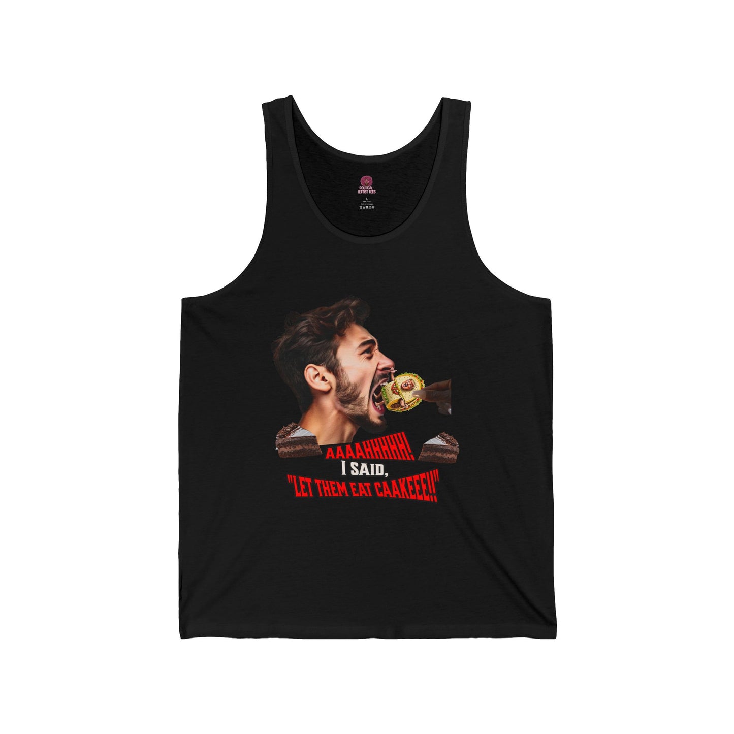 Funny Let Them Eat Cake, Unisex Tank Top, Humorous Gift
