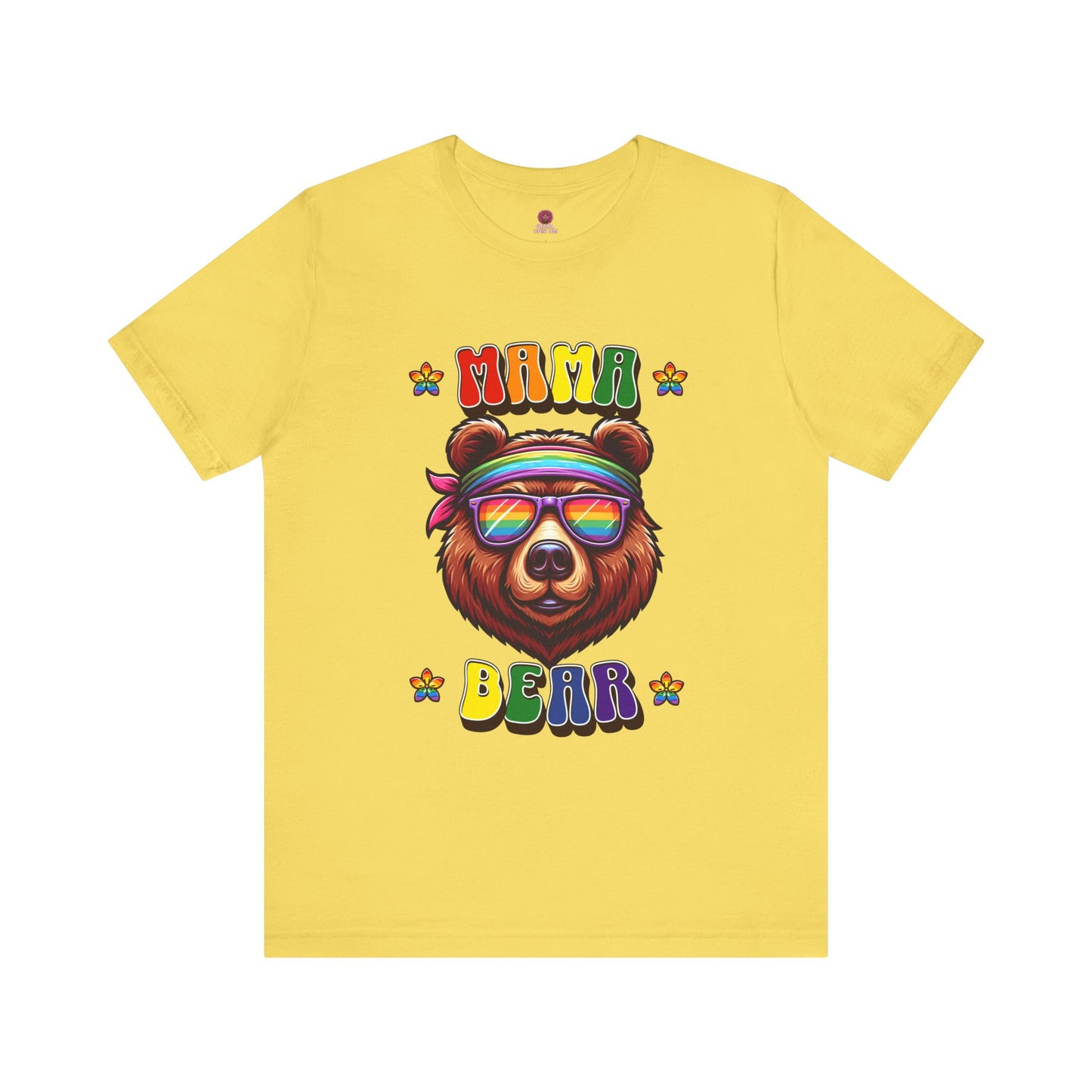 Mama Bear Retro Summer Vibes Pride Tee