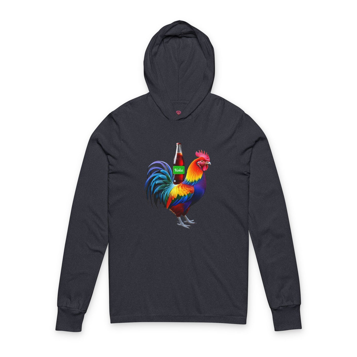 Colorful Koke On The Cock Graphic Unisex Long Sleeve Hooded Tee-Pride