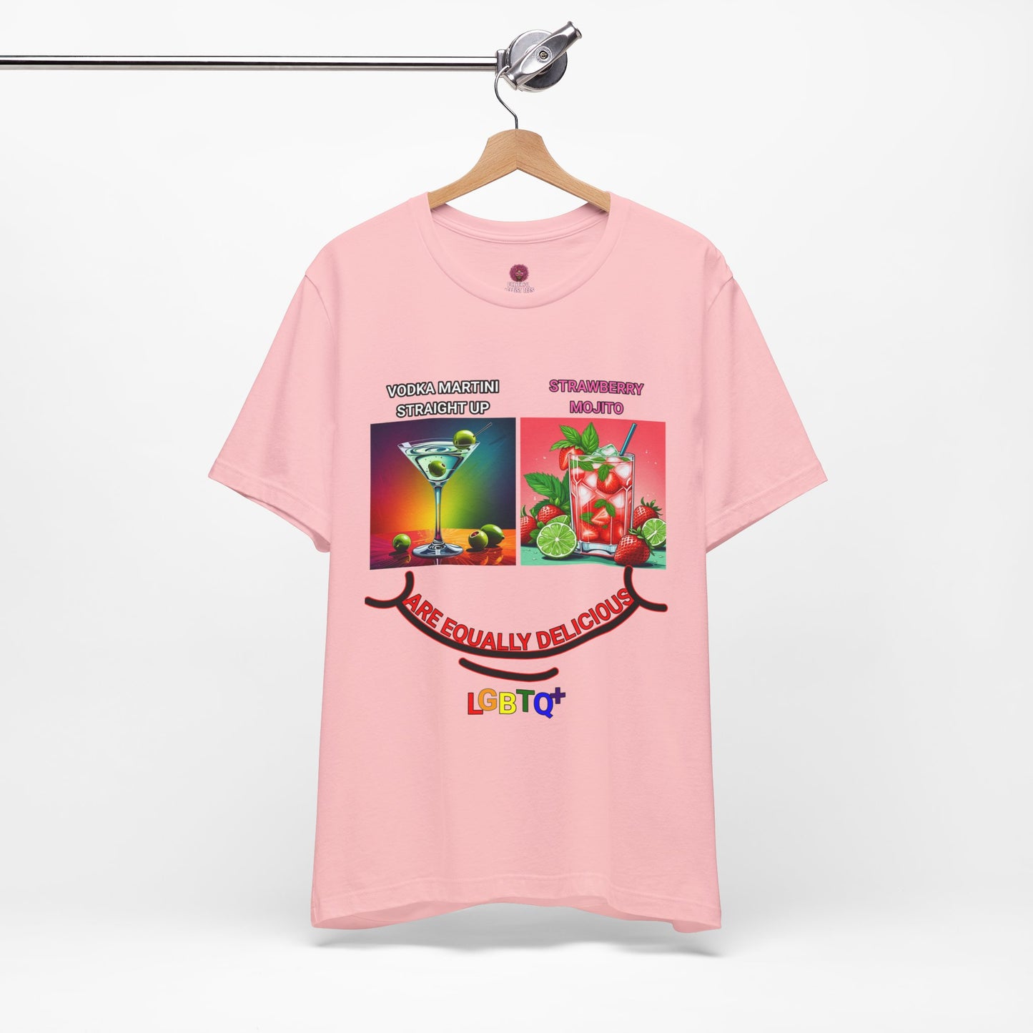 LGBTQ+ All Equally Delicious Cocktails Short Sleeve Tee - Fun Pride Celebrations