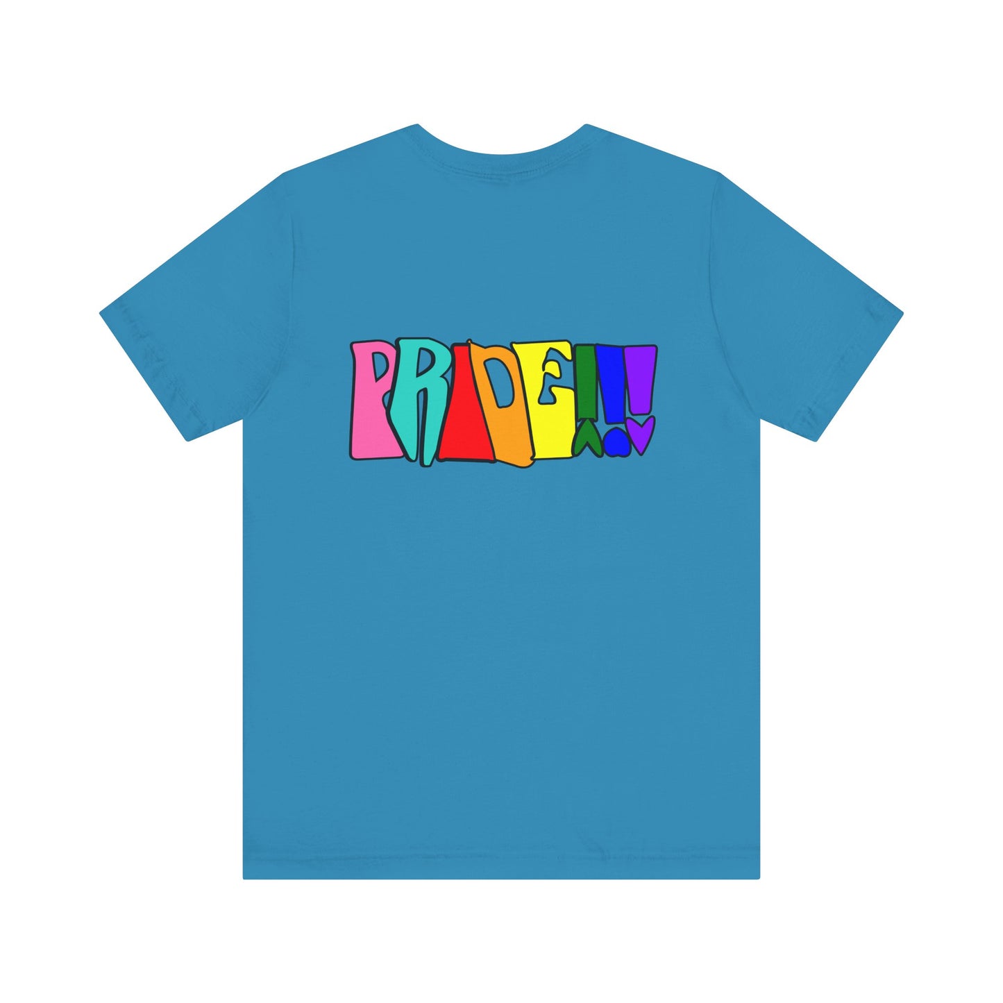 Colorful Front and Back Graphic Pride Unisex Tee - Why? You Support "a man"" Statement Shirt