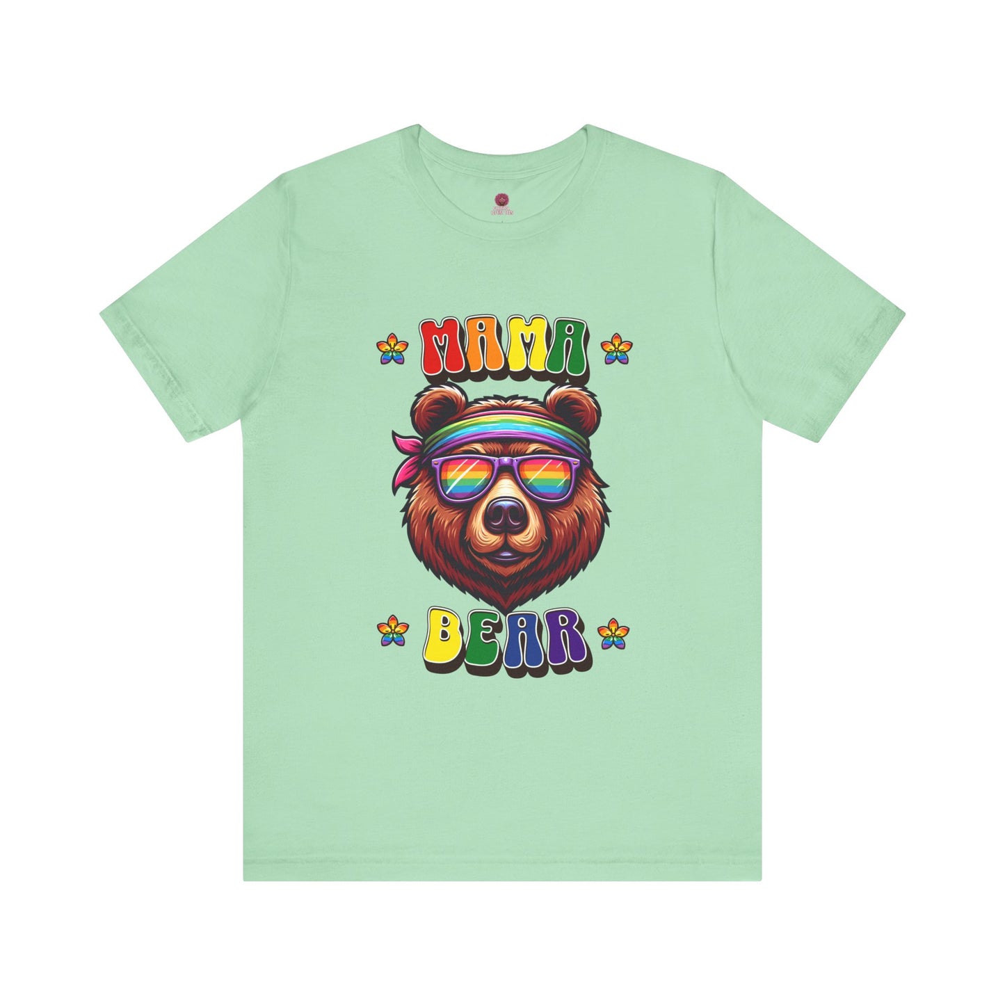 Mama Bear Retro Summer Vibes Pride Tee