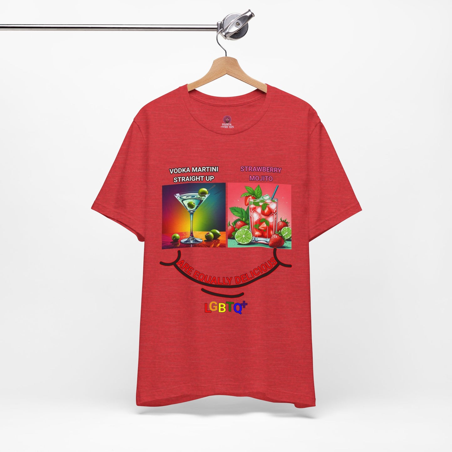 LGBTQ+ All Equally Delicious Cocktails Short Sleeve Tee - Fun Pride Celebrations