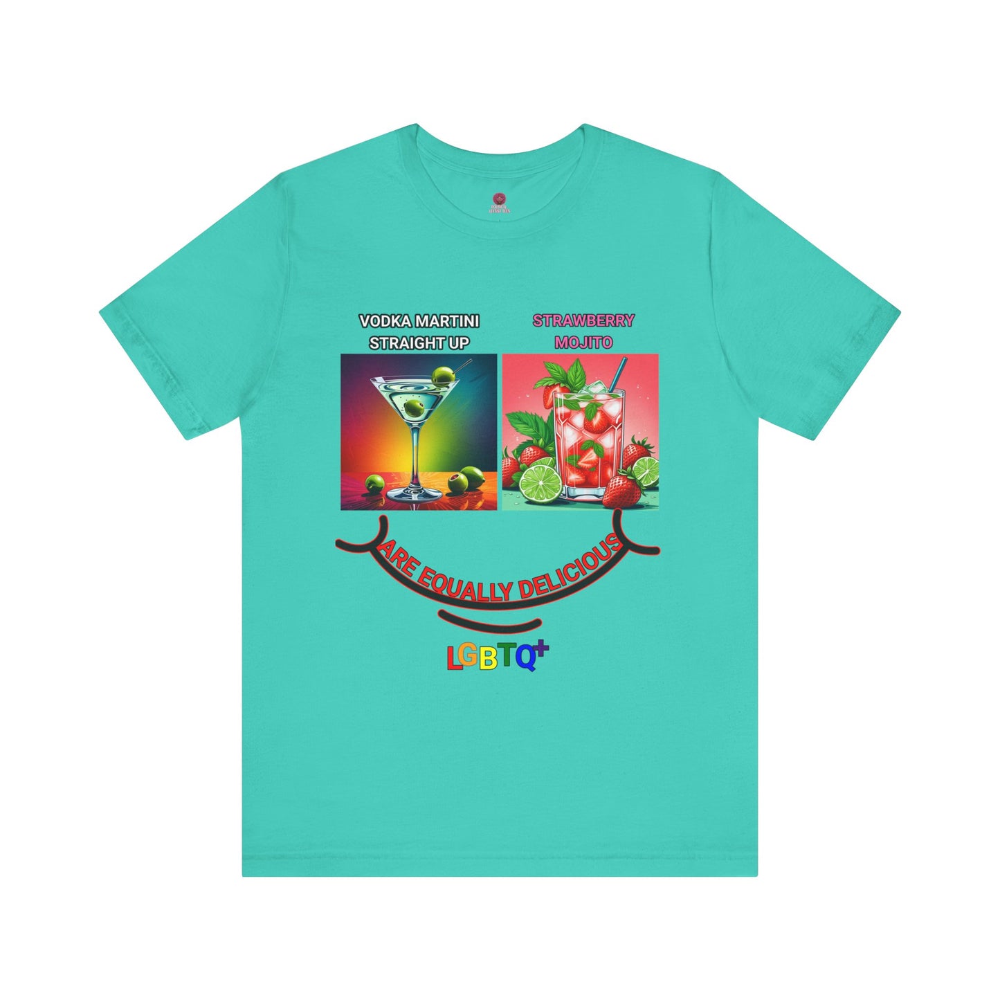 LGBTQ+ All Equally Delicious Cocktails Short Sleeve Tee - Fun Pride Celebrations