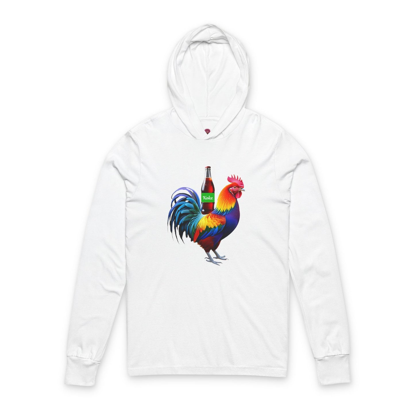 Colorful Koke On The Cock Graphic Unisex Long Sleeve Hooded Tee-Pride