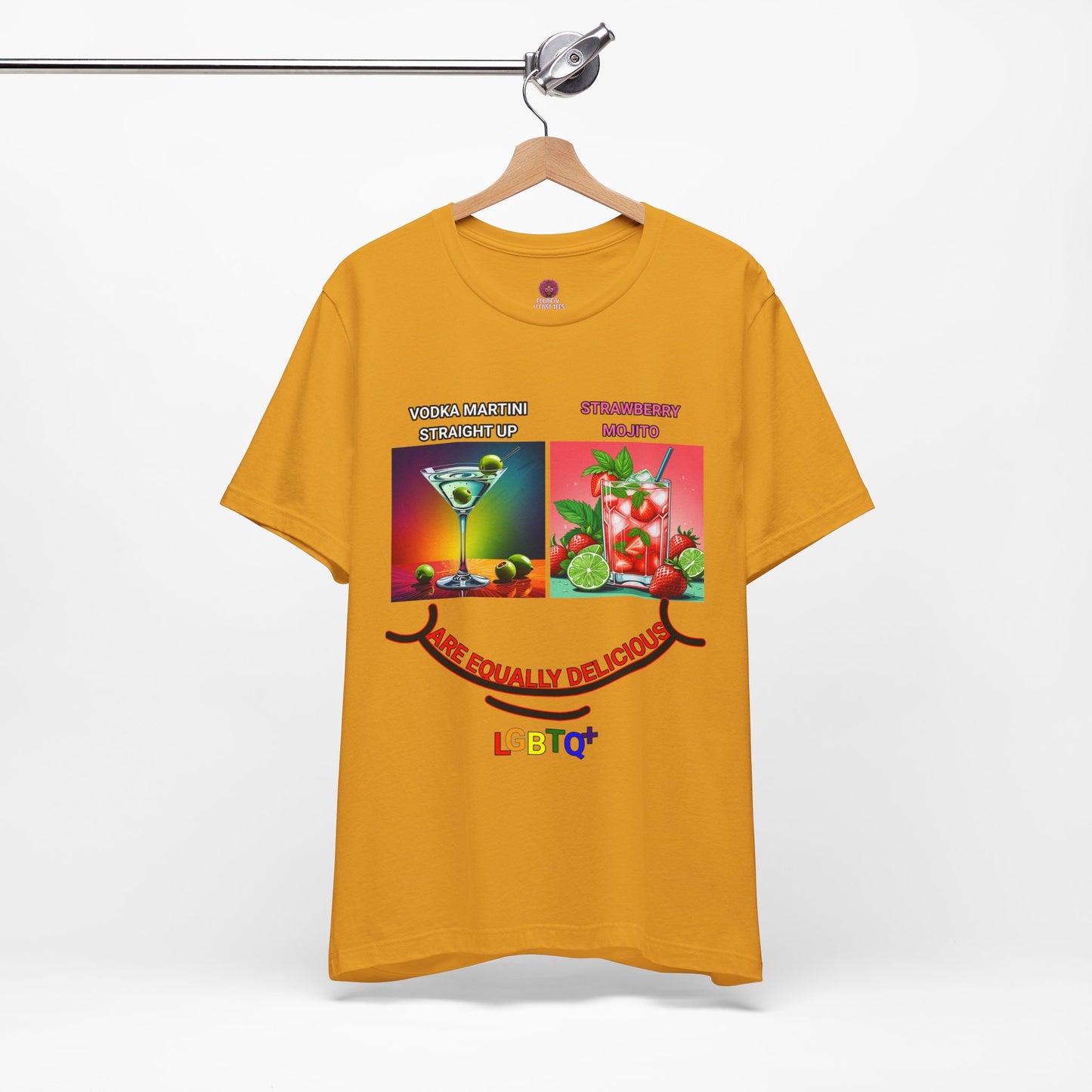 LGBTQ+ All Equally Delicious Cocktails Short Sleeve Tee - Fun Pride Celebrations