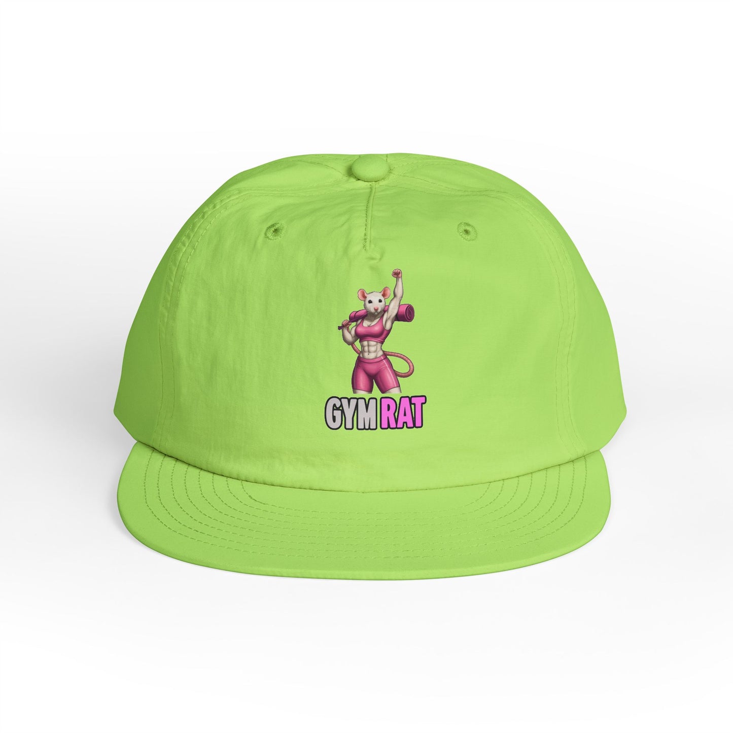 Gym Rat Surf Cap, Fun Baseball Hat, Casual Summer Accessory, Gym Accessory, Active Lifestyle Hat