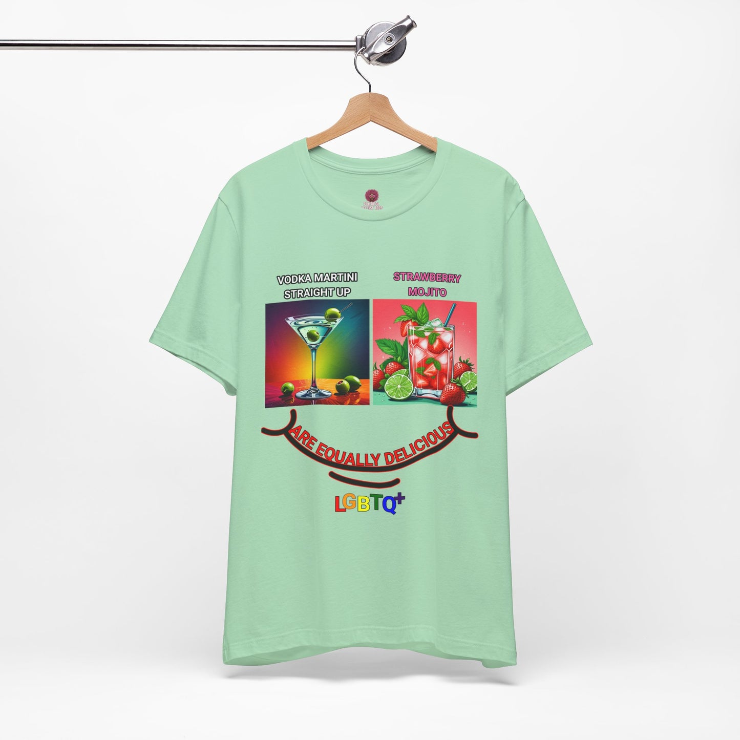LGBTQ+ All Equally Delicious Cocktails Short Sleeve Tee - Fun Pride Celebrations