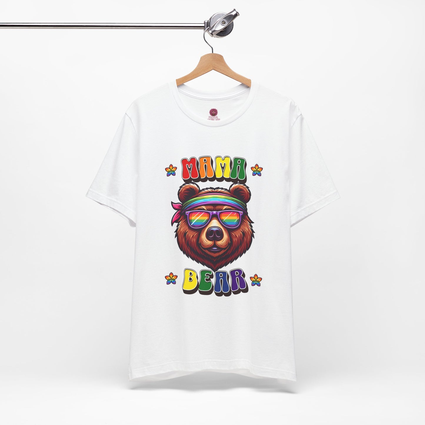 Mama Bear Retro Summer Vibes Pride Tee