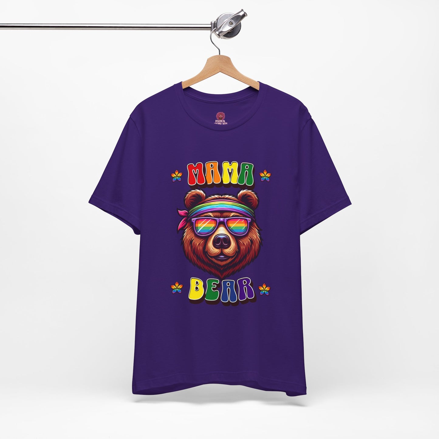 Mama Bear Retro Summer Vibes Pride Tee