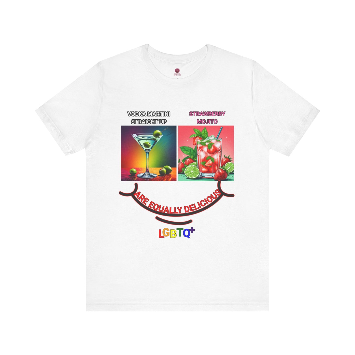 LGBTQ+ All Equally Delicious Cocktails Short Sleeve Tee - Fun Pride Celebrations