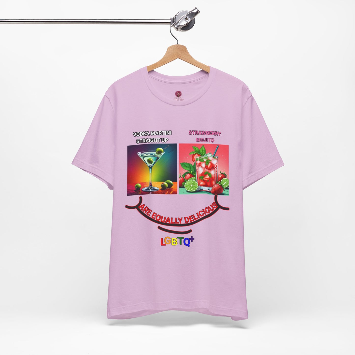 LGBTQ+ All Equally Delicious Cocktails Short Sleeve Tee - Fun Pride Celebrations