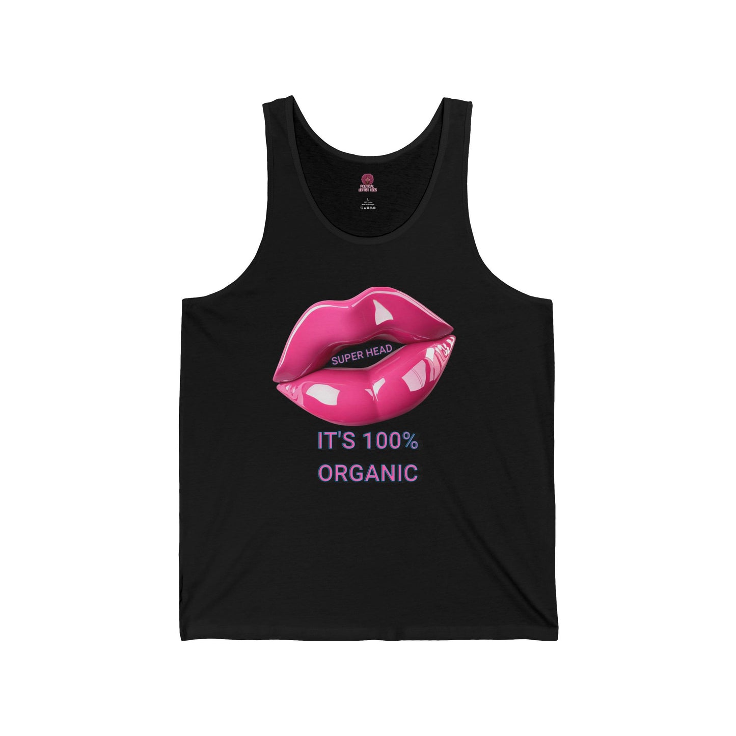 Super Head Gurl It's 100% Organic UnisexTee, Fun Graphic T-Shirt, Stylish Everyday Top