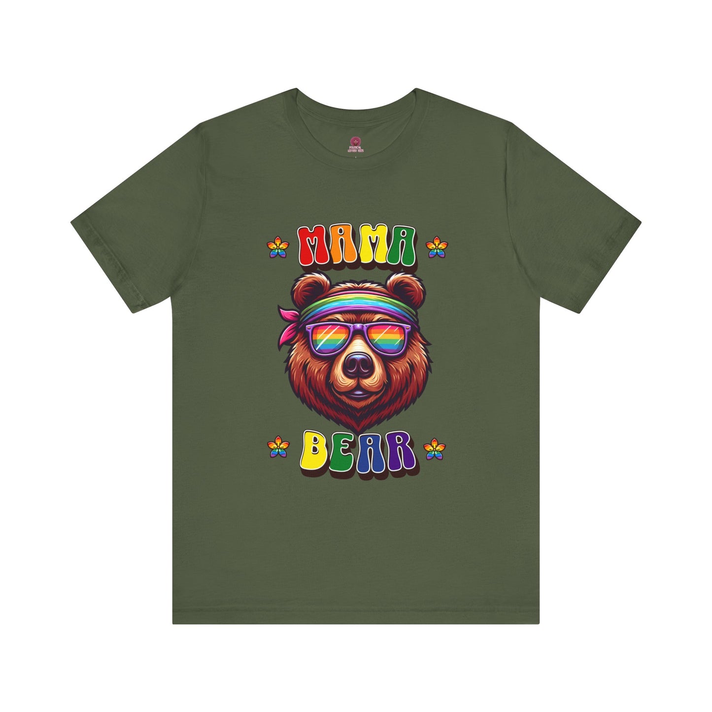 Mama Bear Retro Summer Vibes Pride Tee