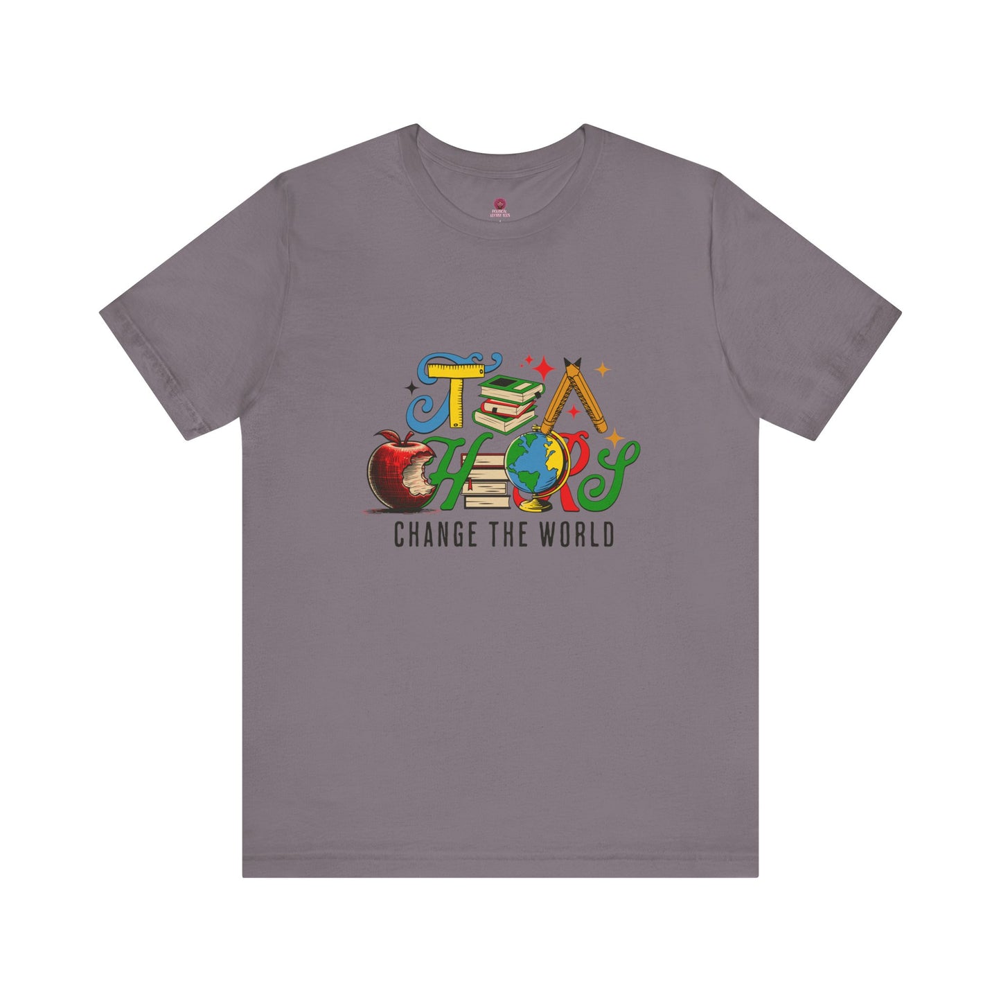 Teacher's Change the World Tee, Inspirational T-Shirt, Gift for Educators, Back to School