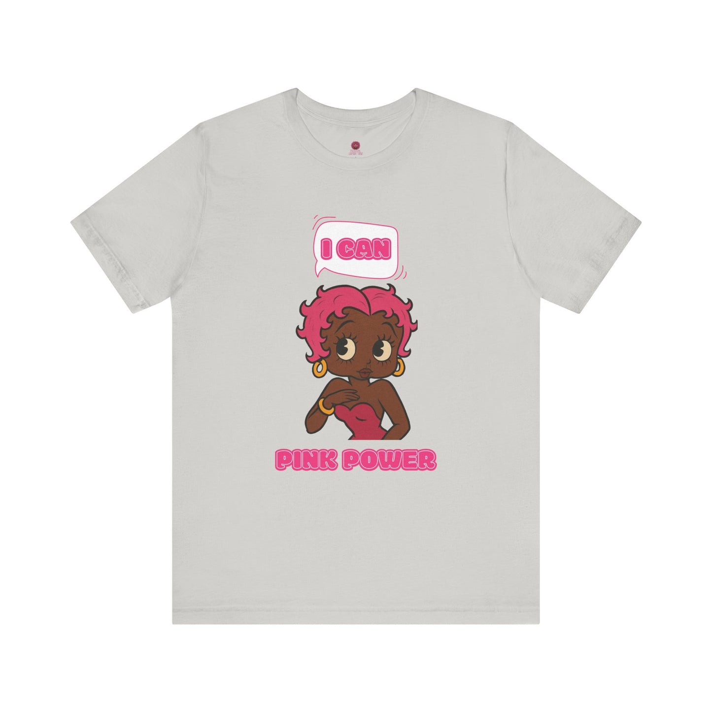 Empowering "I Can" Pink Power Tee, Unisex Graphic T-Shirt, Fun Casual Wear, Summer Fashion, Feminism Apparel