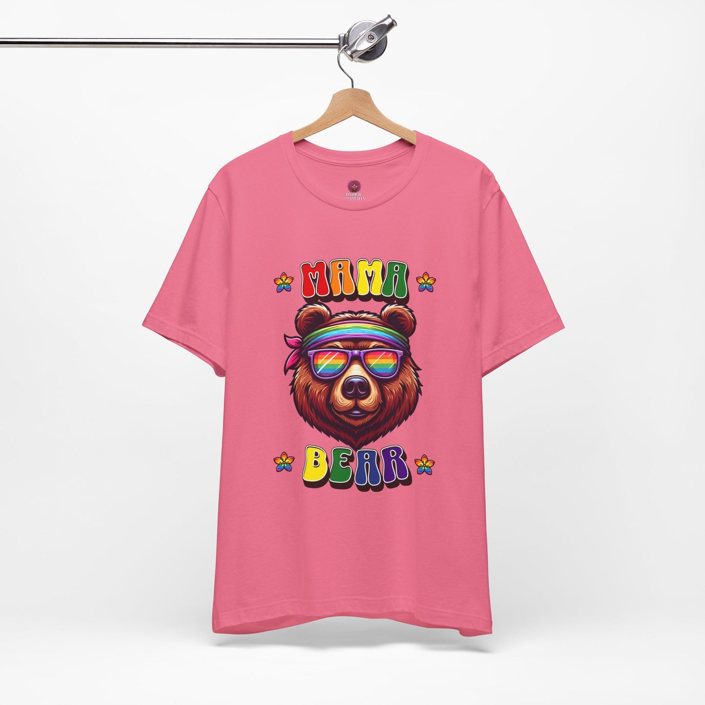 Mama Bear Retro Summer Vibes Pride Tee