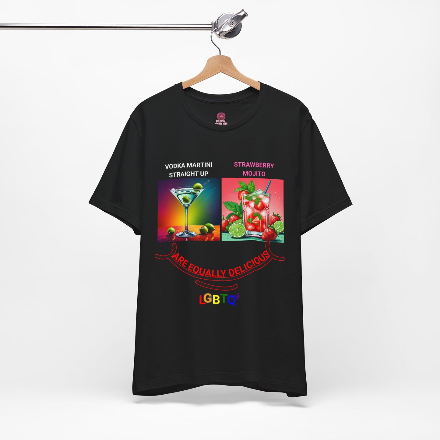 LGBTQ+ All Equally Delicious Cocktails Short Sleeve Tee - Fun Pride Celebrations