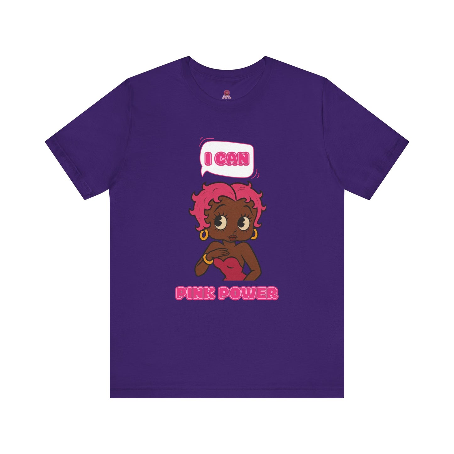 Empowering "I Can" Pink Power Tee, Unisex Graphic T-Shirt, Fun Casual Wear, Summer Fashion, Feminism Apparel
