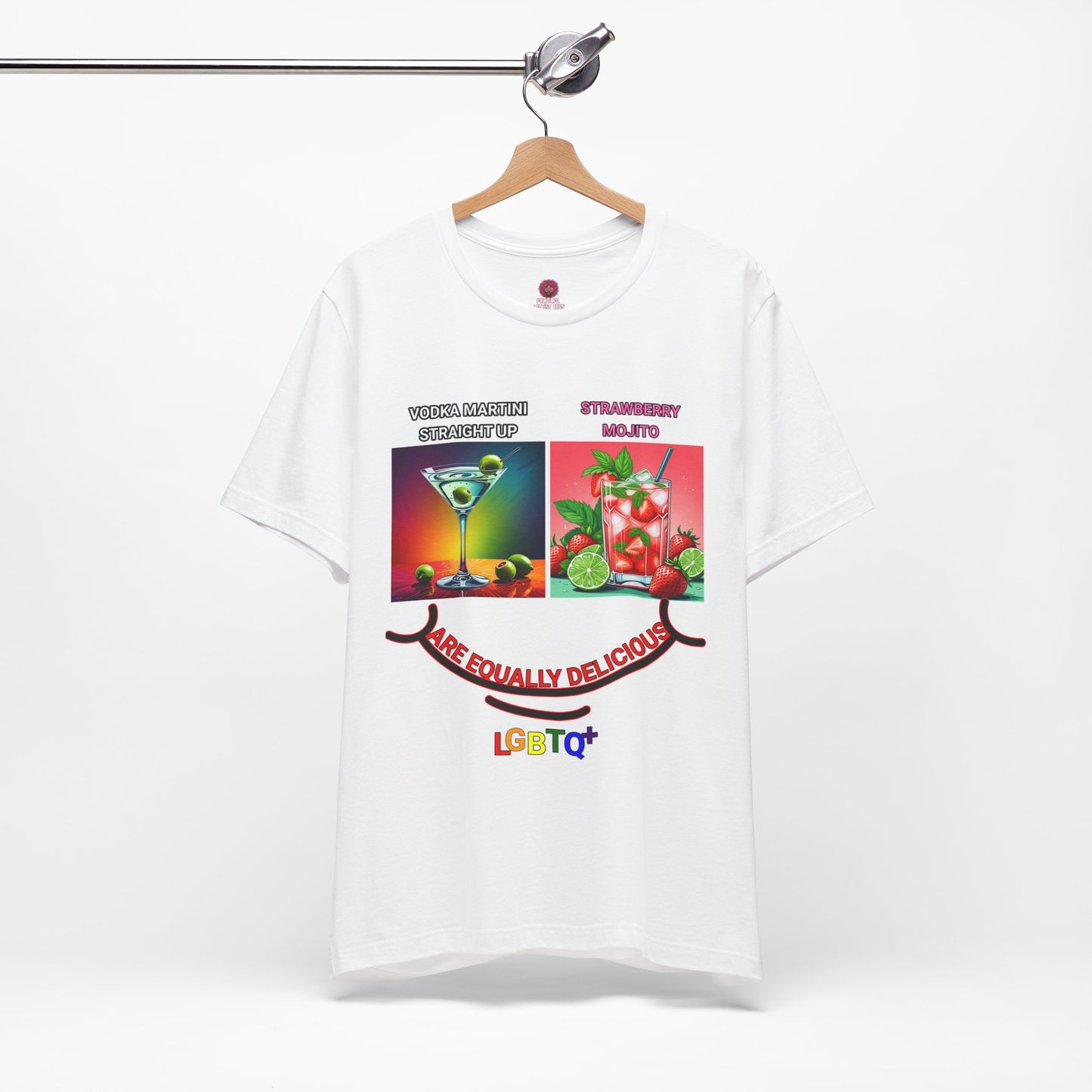 LGBTQ+ All Equally Delicious Cocktails Short Sleeve Tee - Fun Pride Celebrations