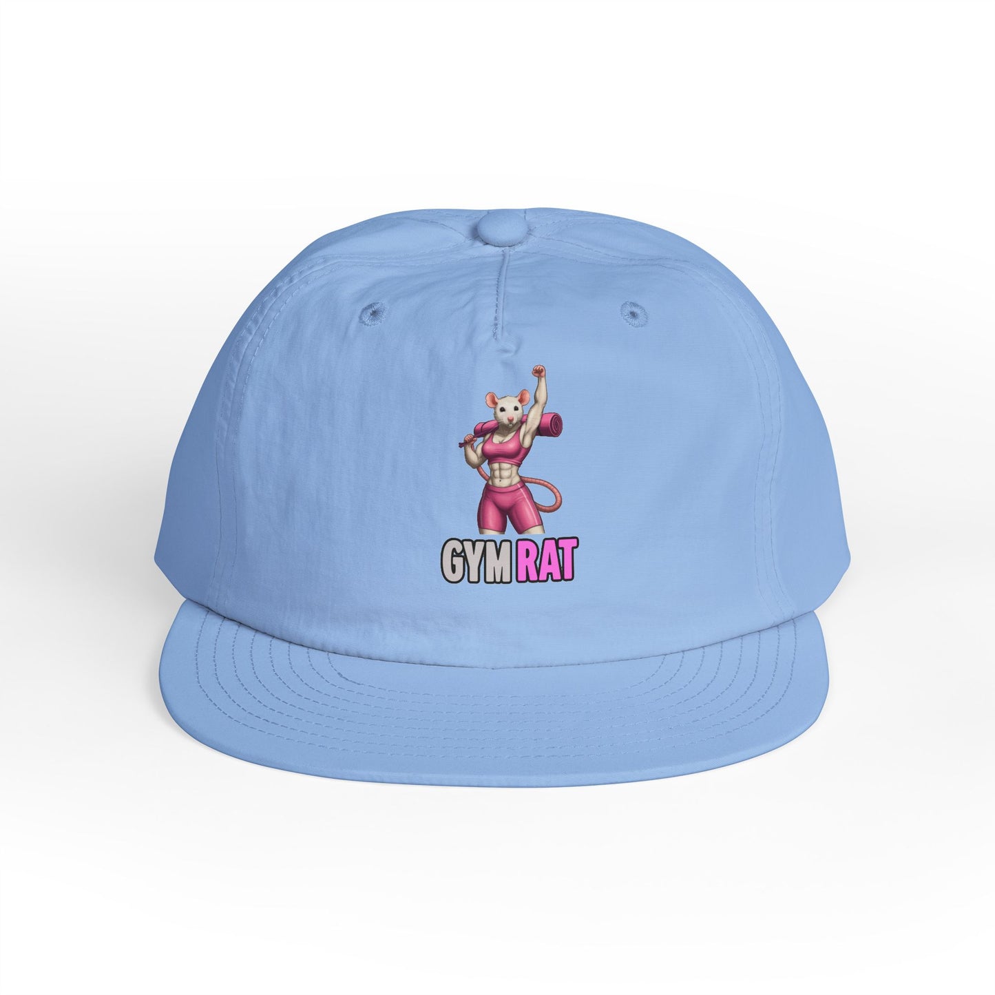 Gym Rat Surf Cap, Fun Baseball Hat, Casual Summer Accessory, Gym Accessory, Active Lifestyle Hat