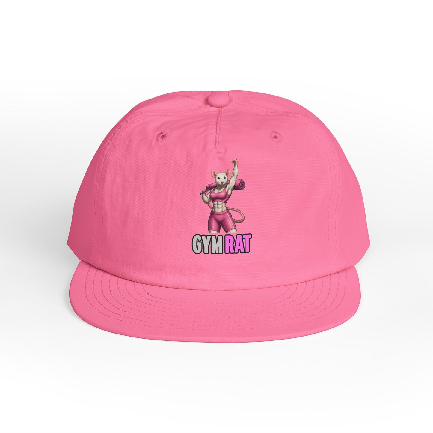 Gym Rat Surf Cap, Fun Baseball Hat, Casual Summer Accessory, Gym Accessory, Active Lifestyle Hat