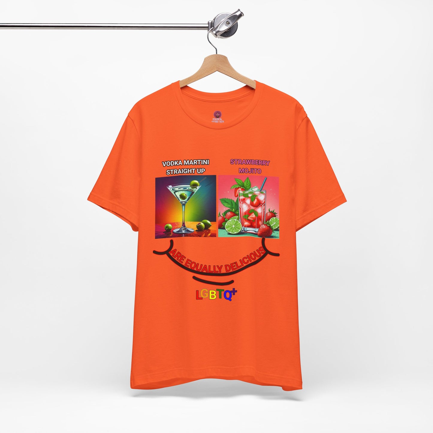 LGBTQ+ All Equally Delicious Cocktails Short Sleeve Tee - Fun Pride Celebrations