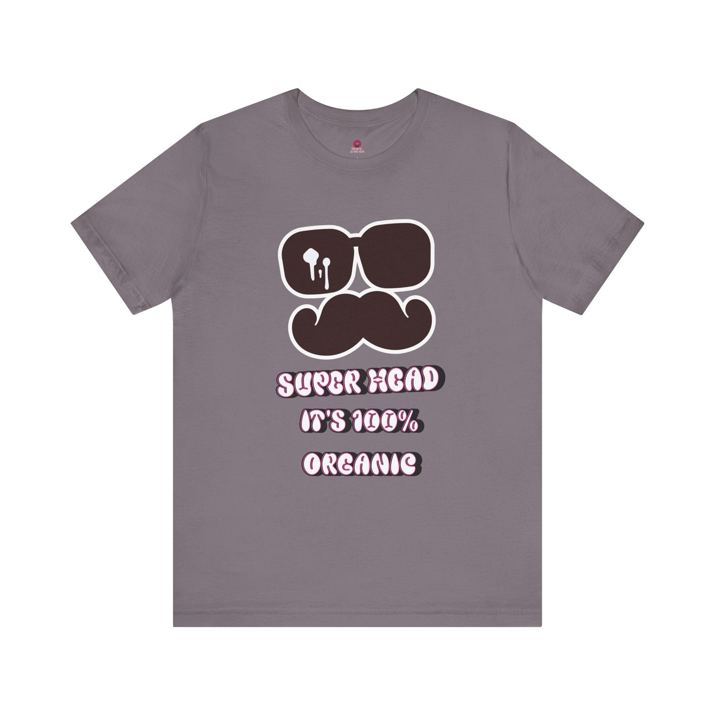 Organic Super Head Boyz Unisex T-Shirt for Fun-Loving Friends, Gifts for Birthdays, Retro Funny Tee for Parties