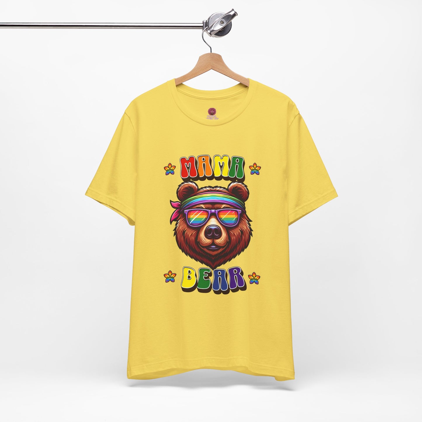 Mama Bear Retro Summer Vibes Pride Tee