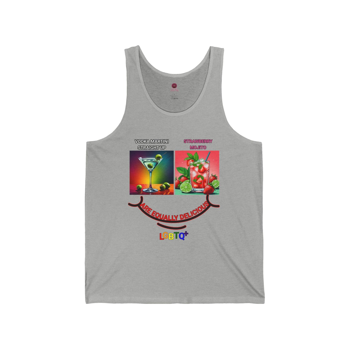 LGBTQ+ All Equally Delicious Cocktails Short Sleeve Tee - Fun Pride Tank Top for Celebrations