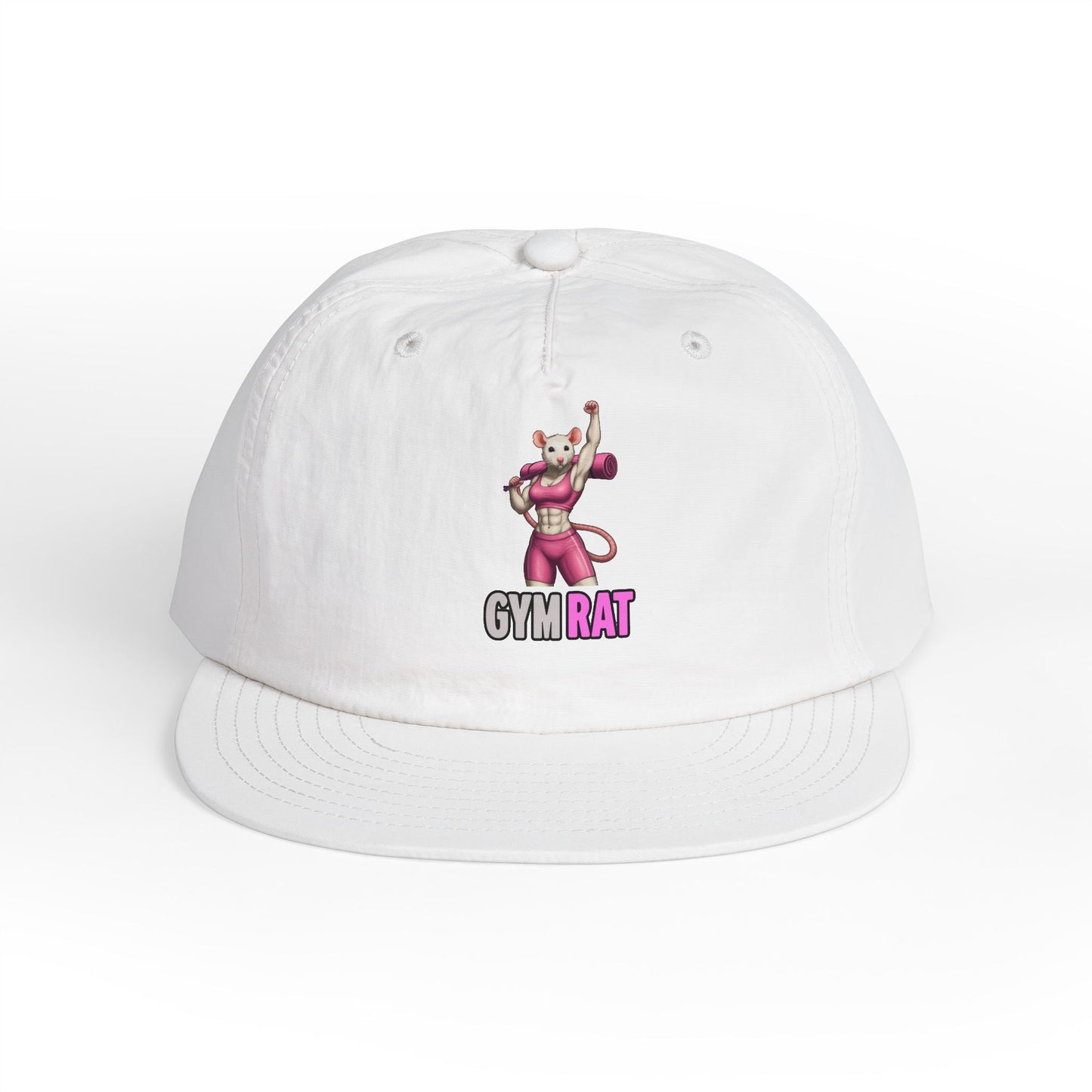 Gym Rat Surf Cap, Fun Baseball Hat, Casual Summer Accessory, Gym Accessory, Active Lifestyle Hat