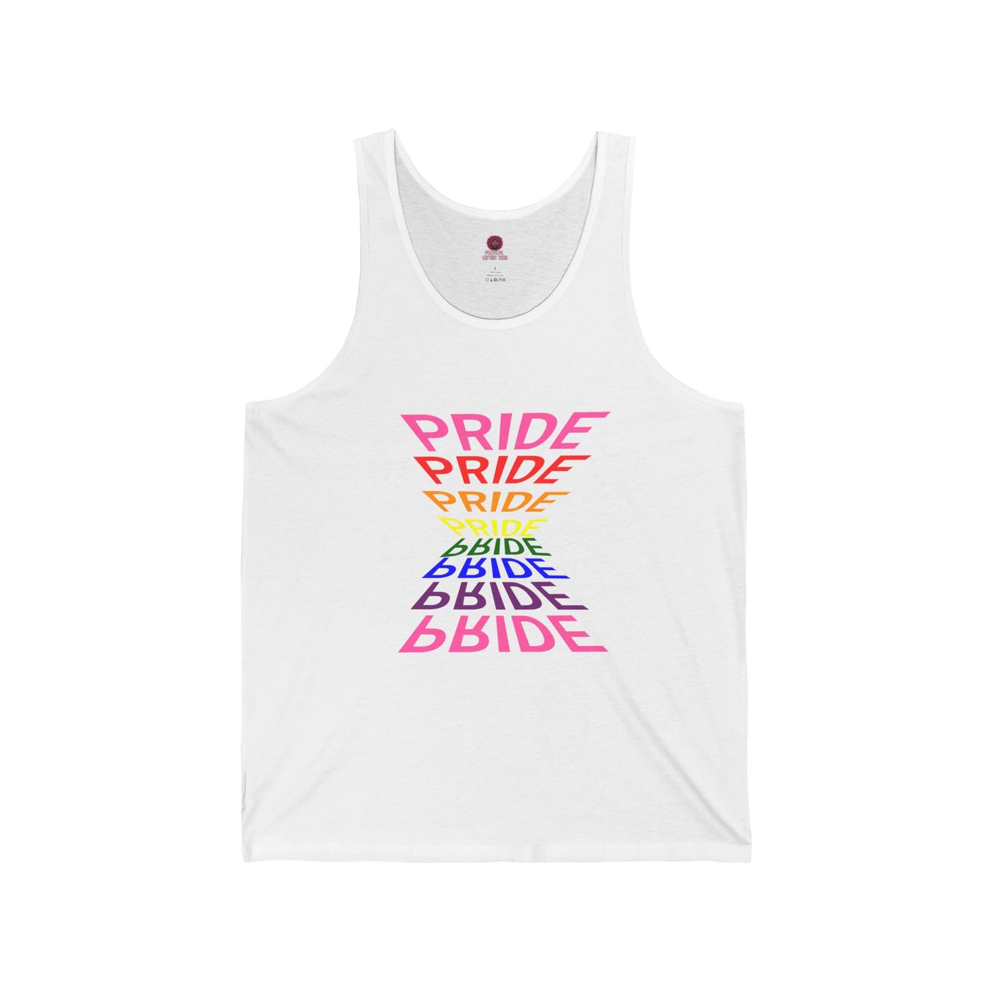 "Pride" Graphic Tank Top, Unisex Pride Shirt, LGBTQ+ Awareness Top