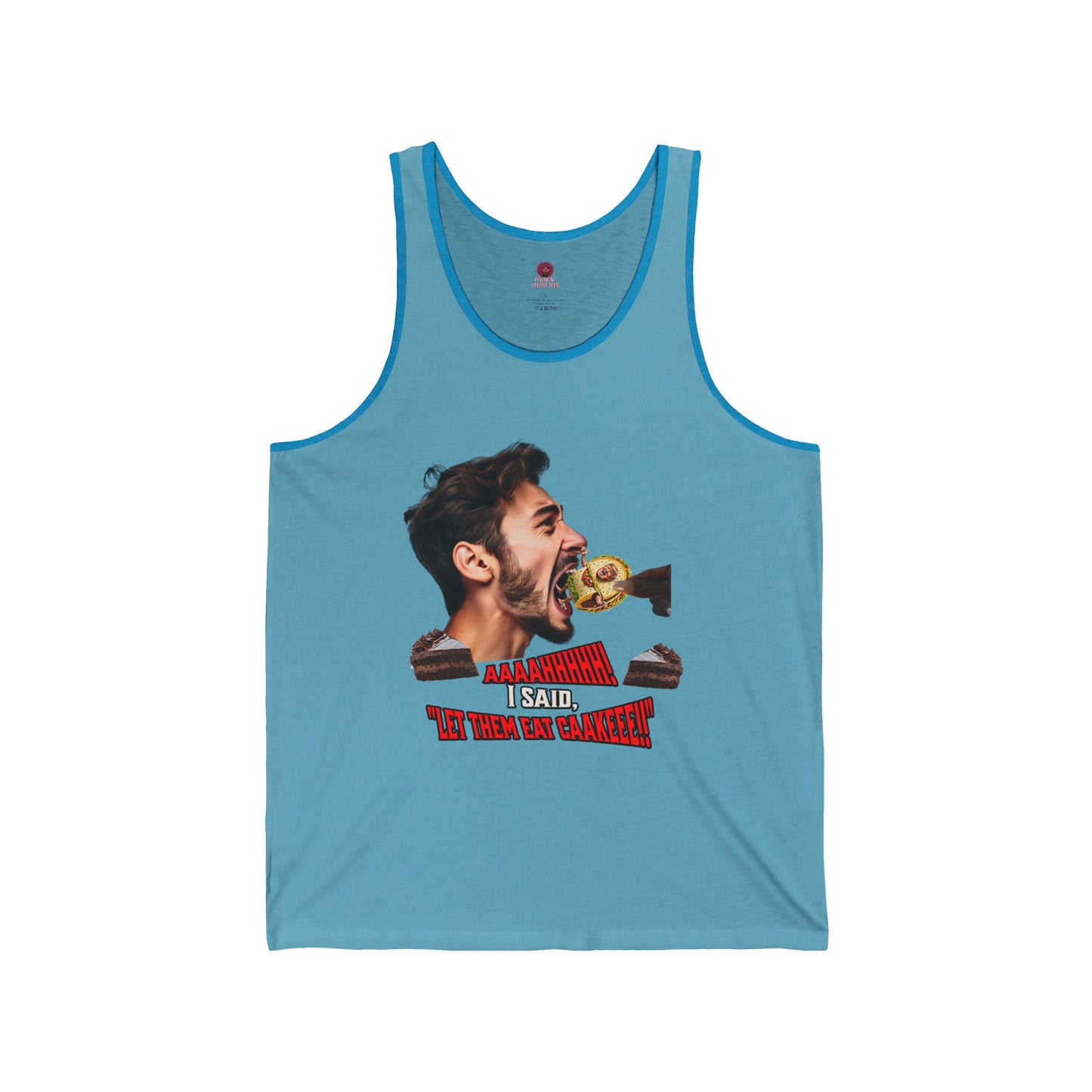 Funny Let Them Eat Cake, Unisex Tank Top, Humorous Gift