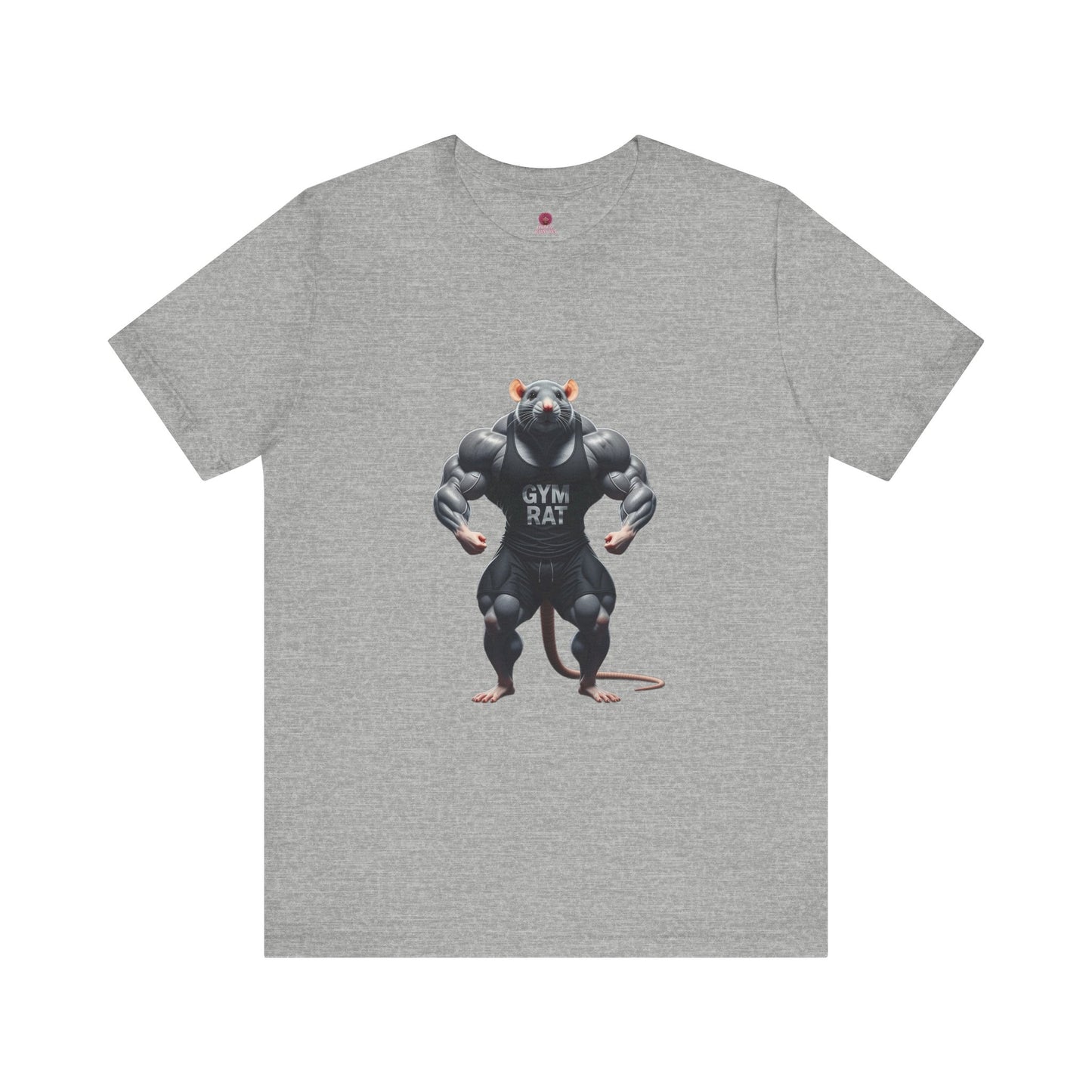 Gym Rat Men's Jersey Tee, Front & Back Design, Funny Gym Shirt for Fitness Lovers, Workout Tee for Animal Enthusiasts, Fitness Gift for Him/Her