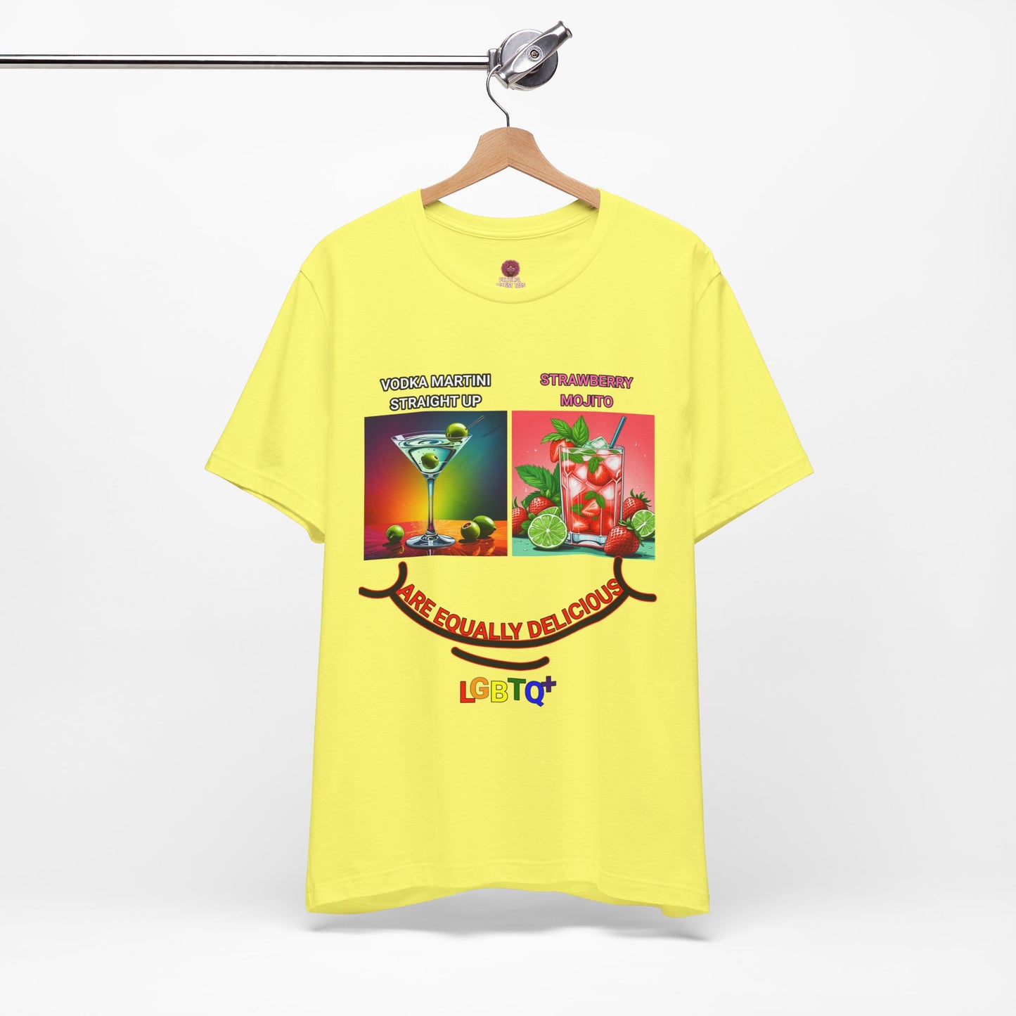 LGBTQ+ All Equally Delicious Cocktails Short Sleeve Tee - Fun Pride Celebrations