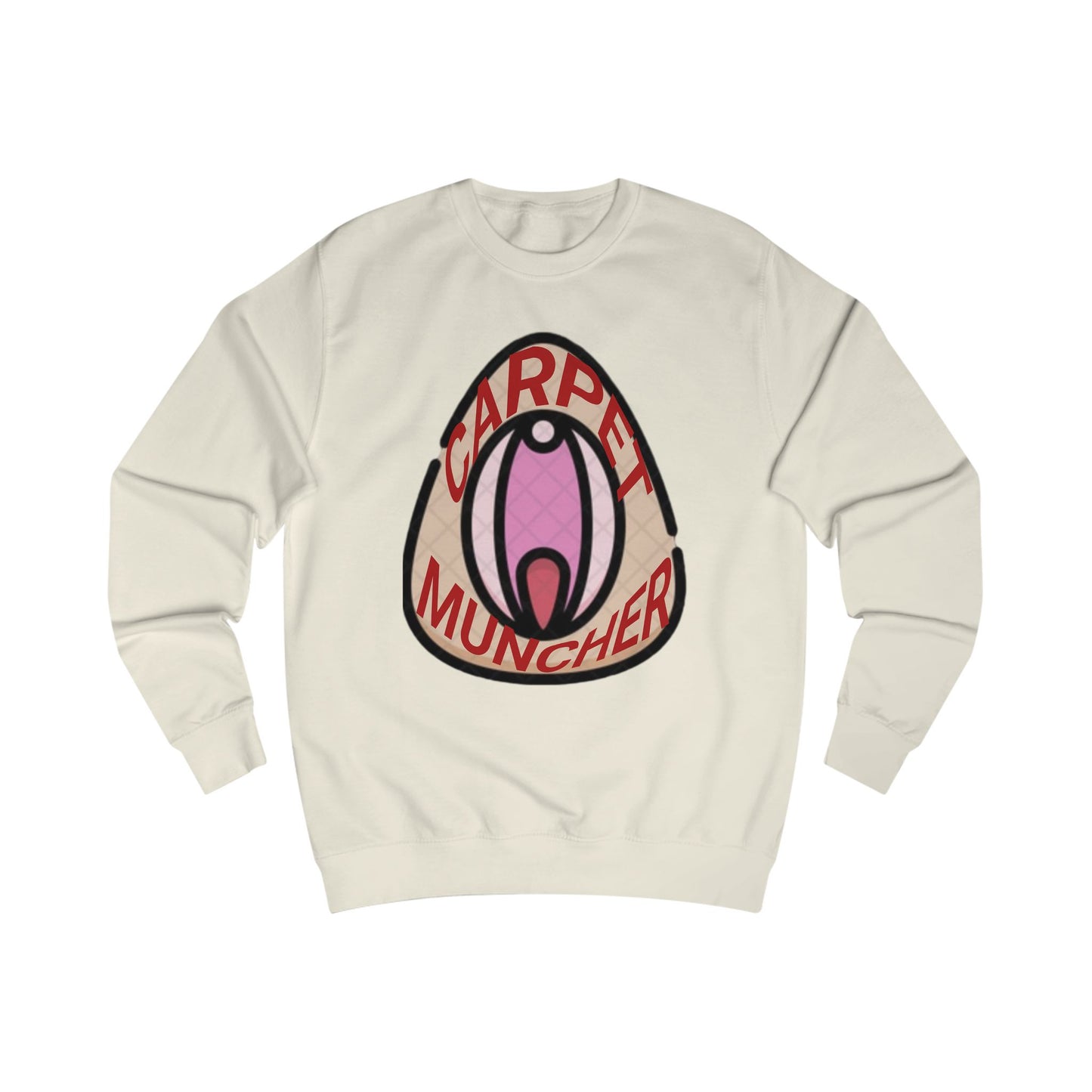 Playful Graphic Pride Sweatshirt - 'Carpet Muncher', Quirky Humor Unisex Graphic Shirt