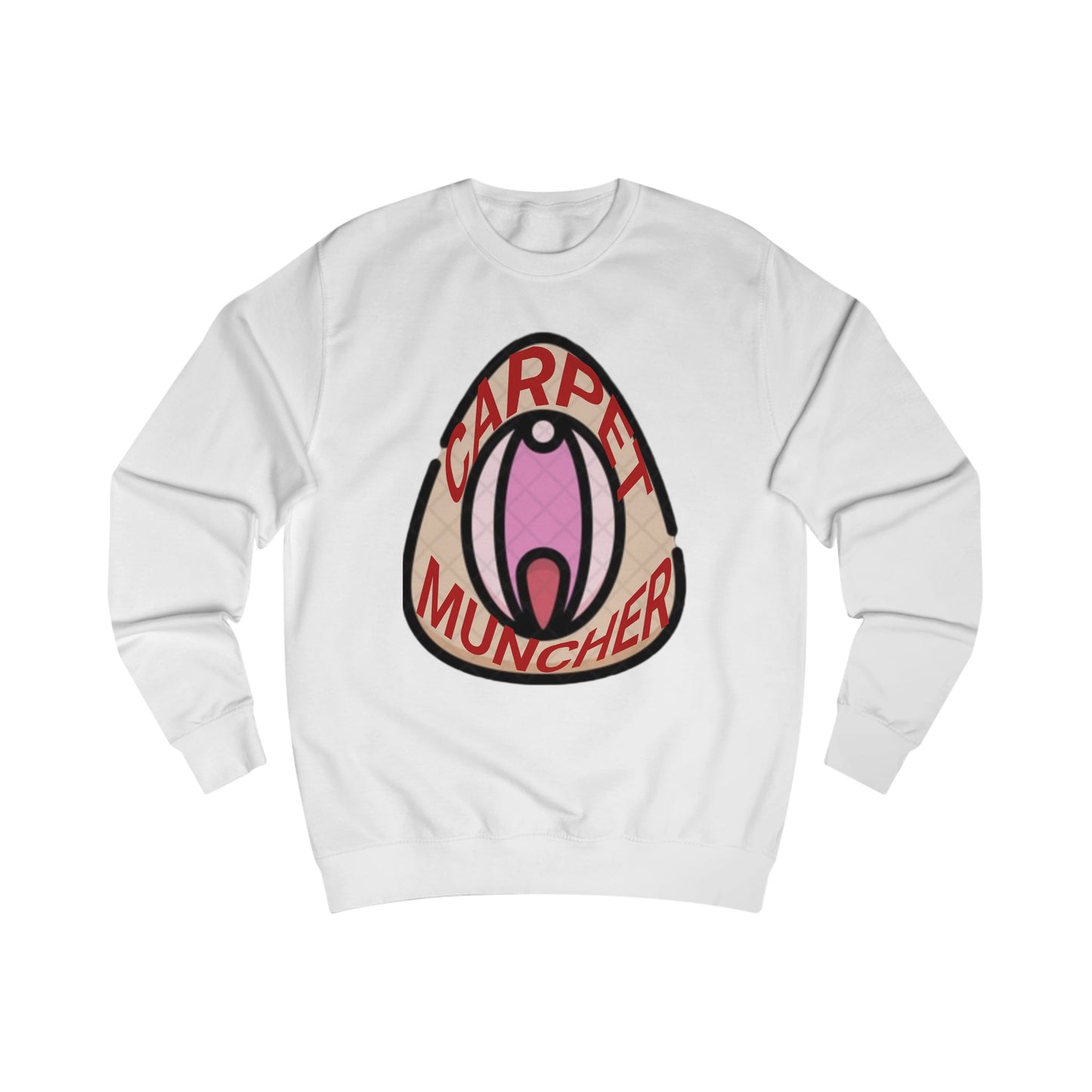 Playful Graphic Pride Sweatshirt - 'Carpet Muncher', Quirky Humor Unisex Graphic Shirt