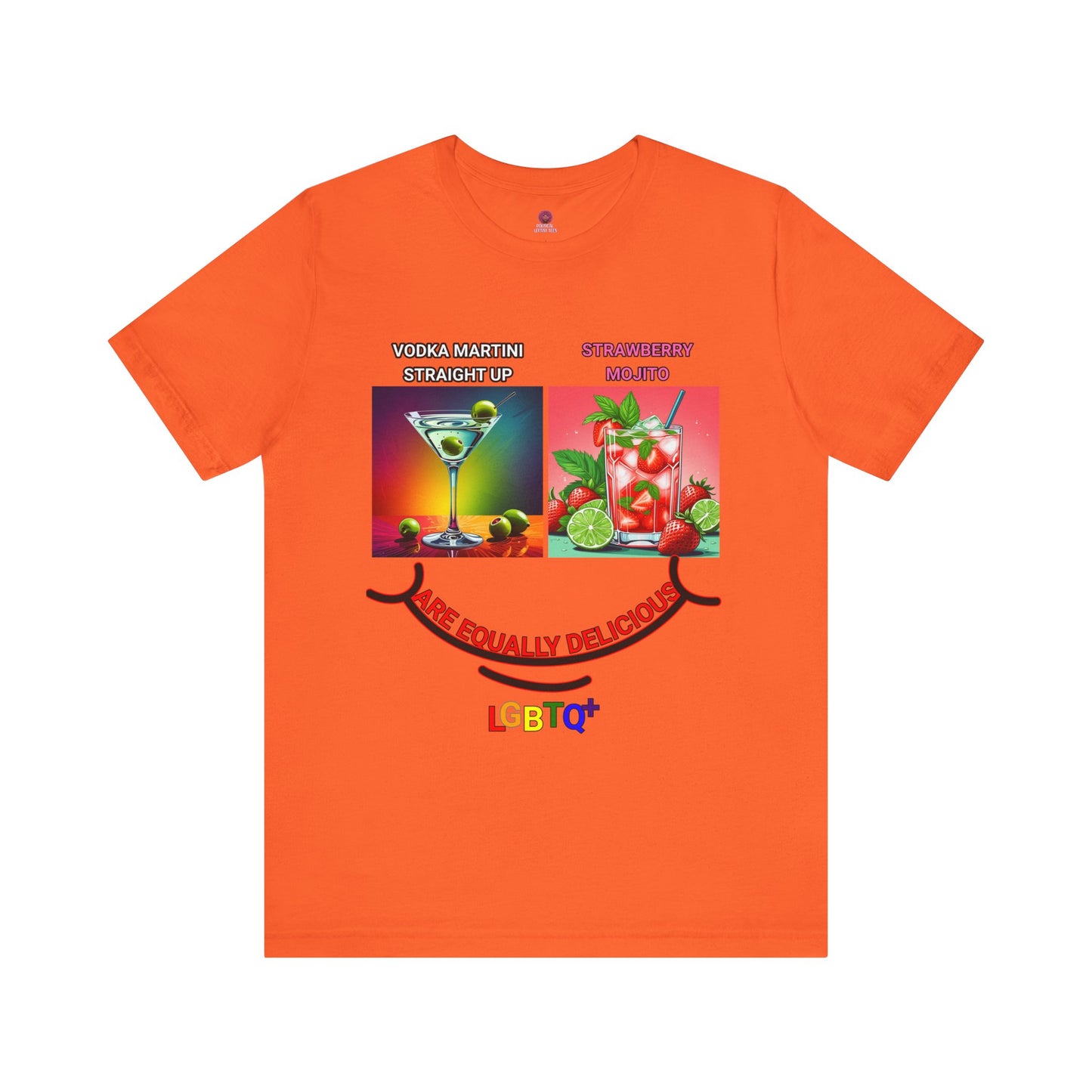 LGBTQ+ All Equally Delicious Cocktails Short Sleeve Tee - Fun Pride Celebrations