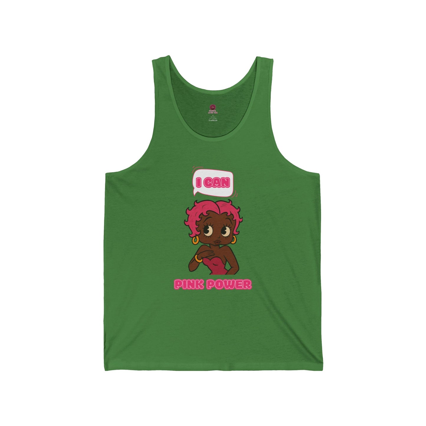 Empowering "I Can" Pink Power Unisex Graphic Tank Top, Fun Casual Wear, Summer Fashion, Feminism Apparel