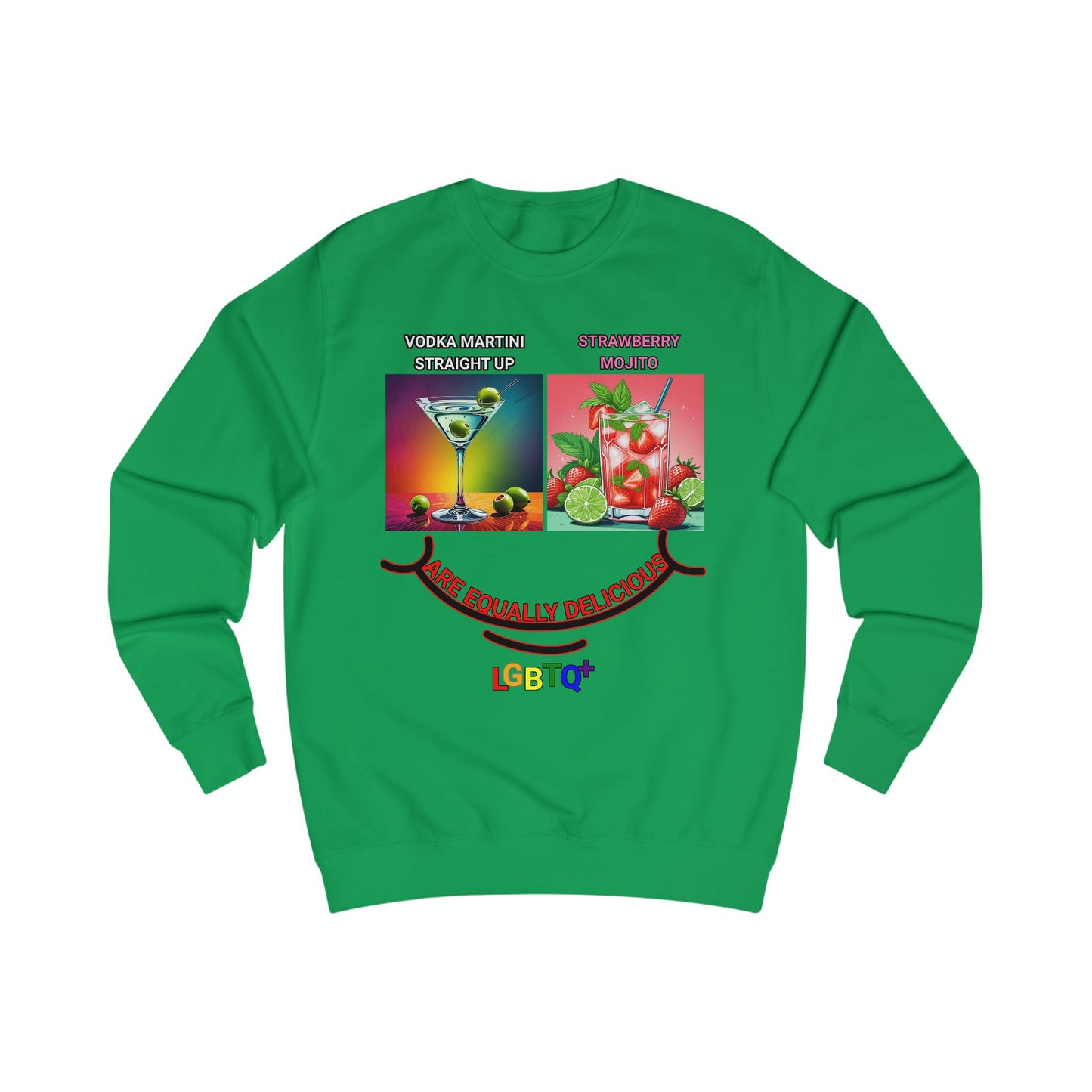 LGBTQ+ All Equally Delicious Cocktails Sweatshirt - Fun PrideChicago win Celebrations