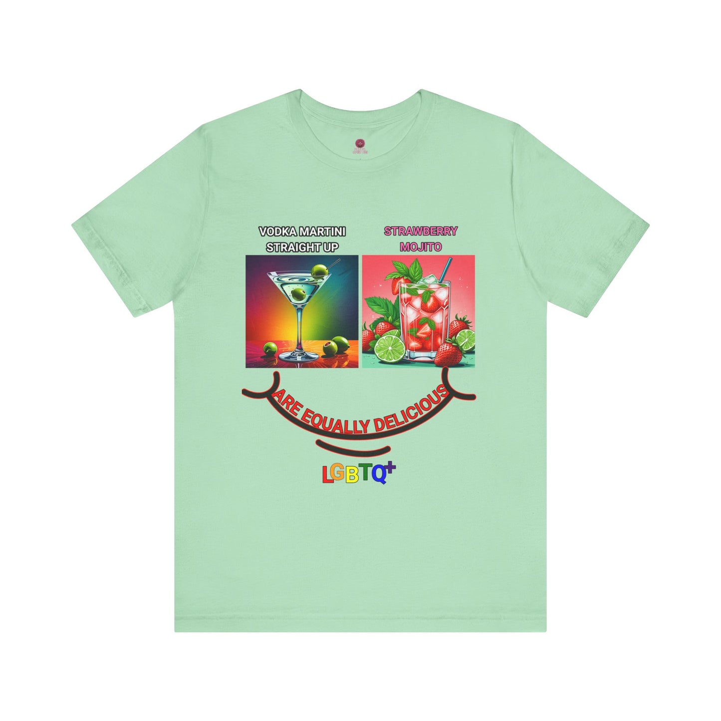 LGBTQ+ All Equally Delicious Cocktails Short Sleeve Tee - Fun Pride Celebrations