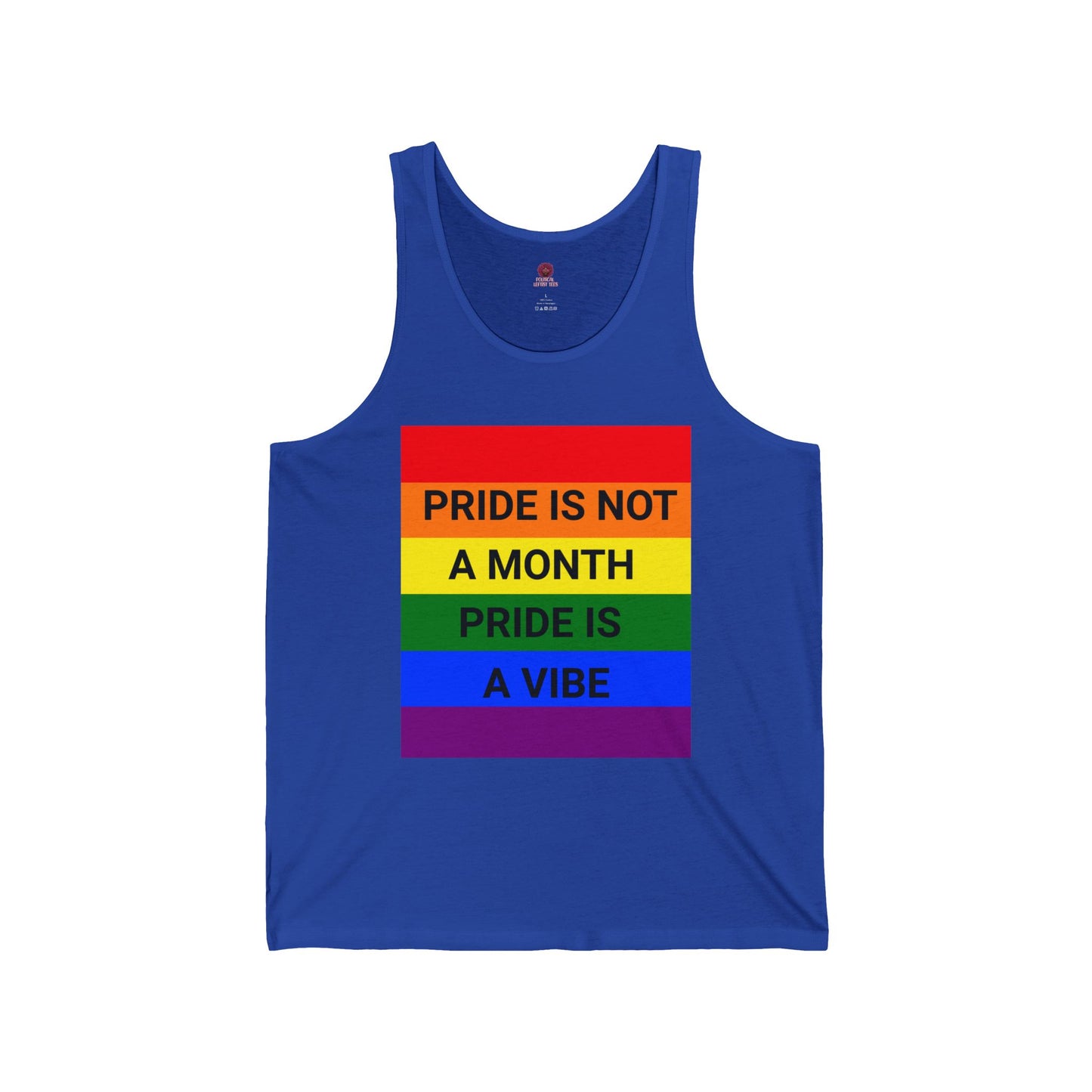Pride Vibe Unisex Graphic Tank Top, LGBTQ+ Pride Month Apparel, Rainbow Pride Clothing