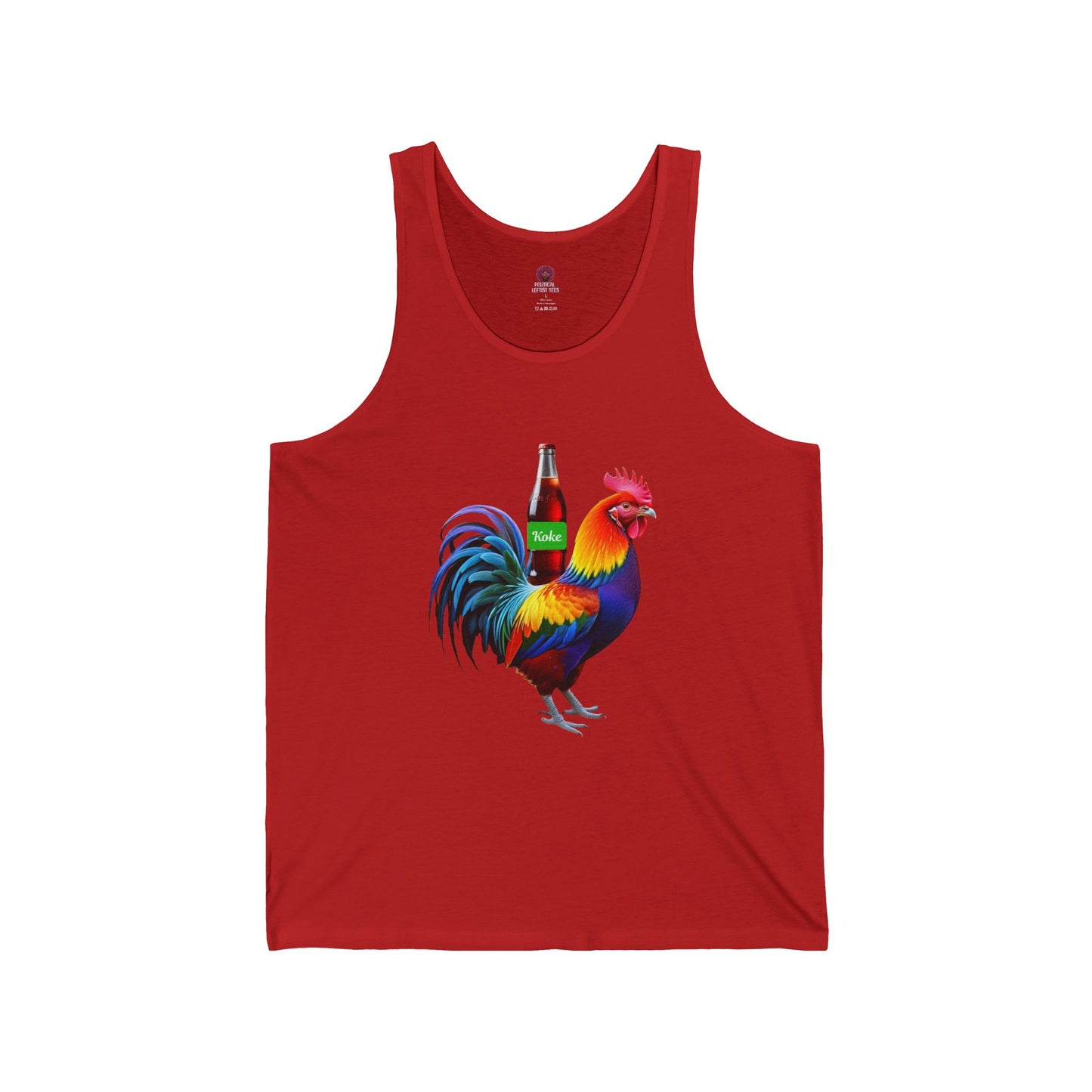 Colorful Koke On The Cock Graphic Unisex Tank Top-Pride