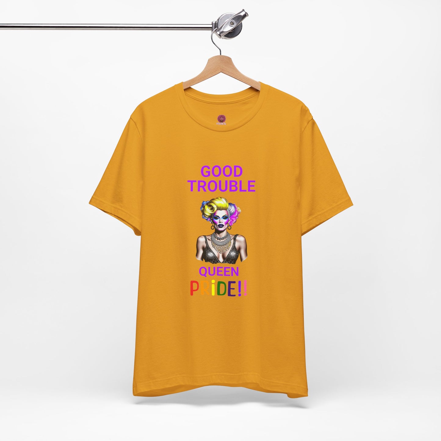 Pride Graphic Tee - "Good Trouble Queen" Unisex Jersey T-Shirt
