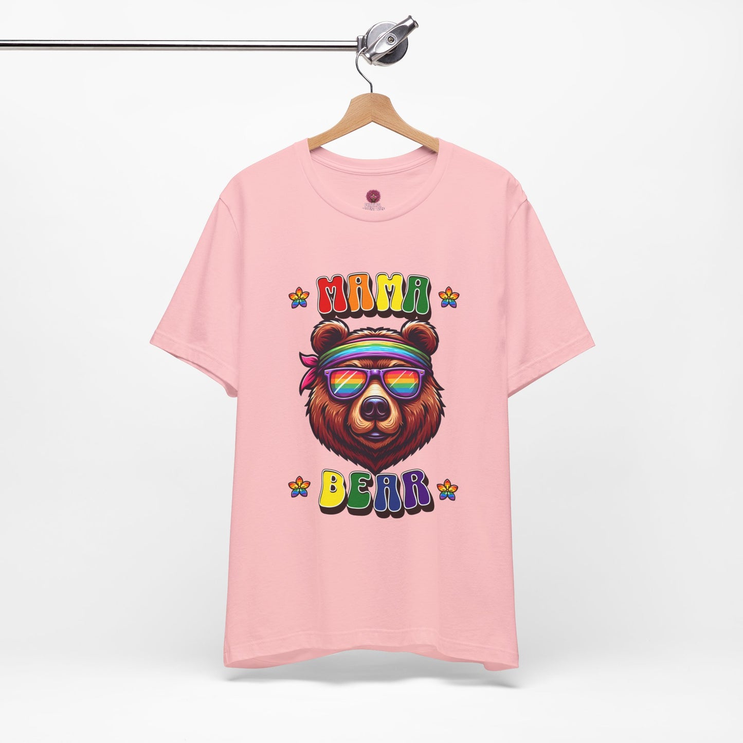 Mama Bear Retro Summer Vibes Pride Tee