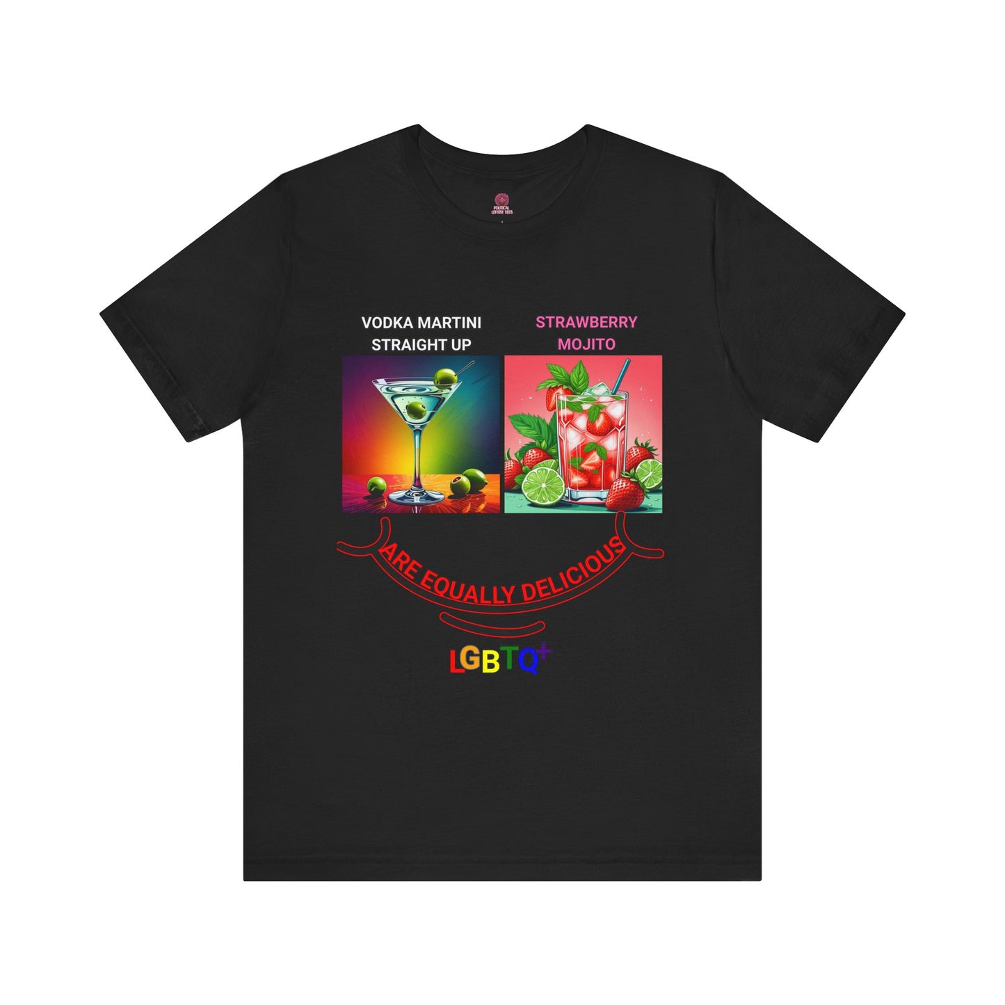 LGBTQ+ All Equally Delicious Cocktails Short Sleeve Tee - Fun Pride Celebrations
