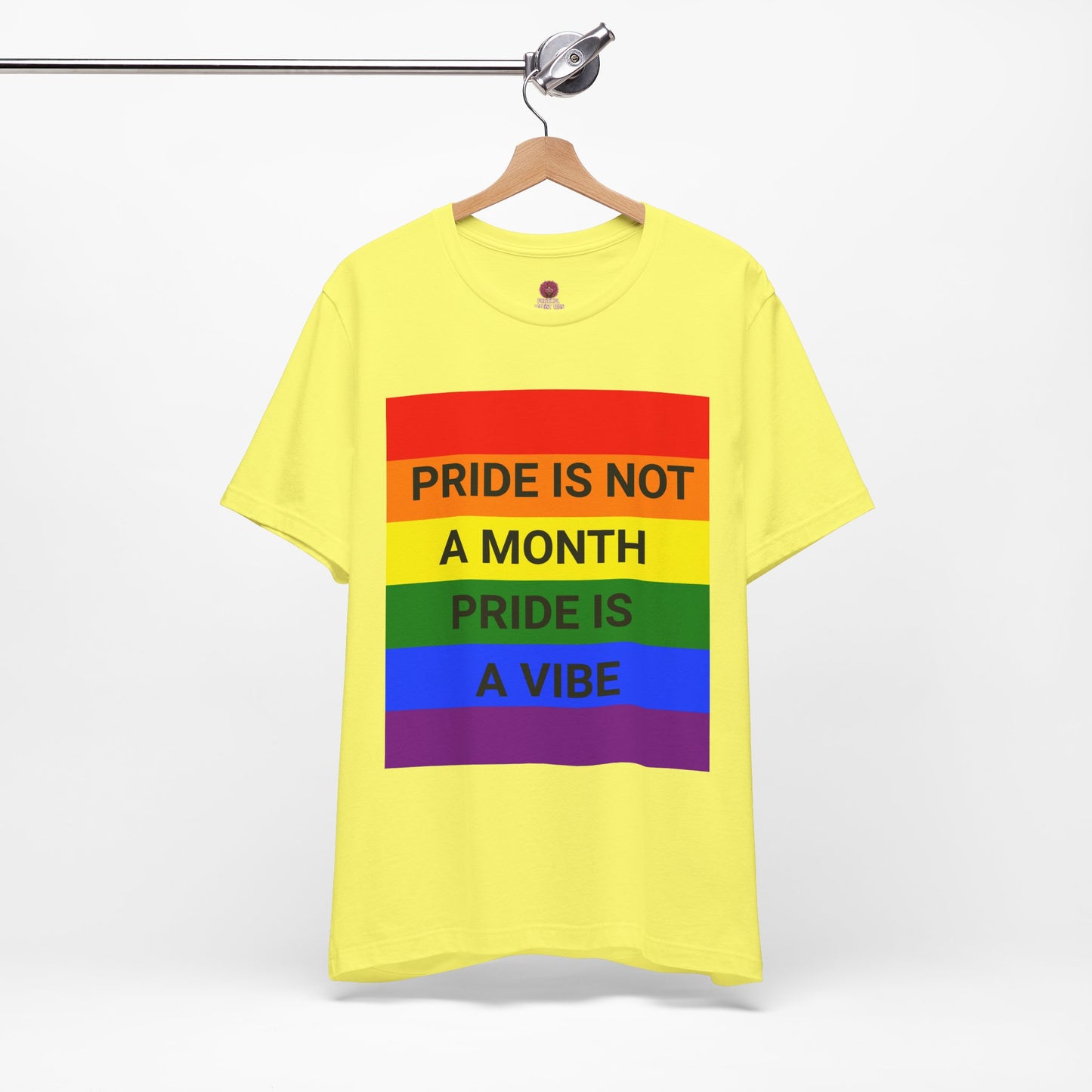 Pride Vibe Unisex Graphic T-Shirt, LGBTQ+ Pride Month Apparel, Rainbow Pride Clothing