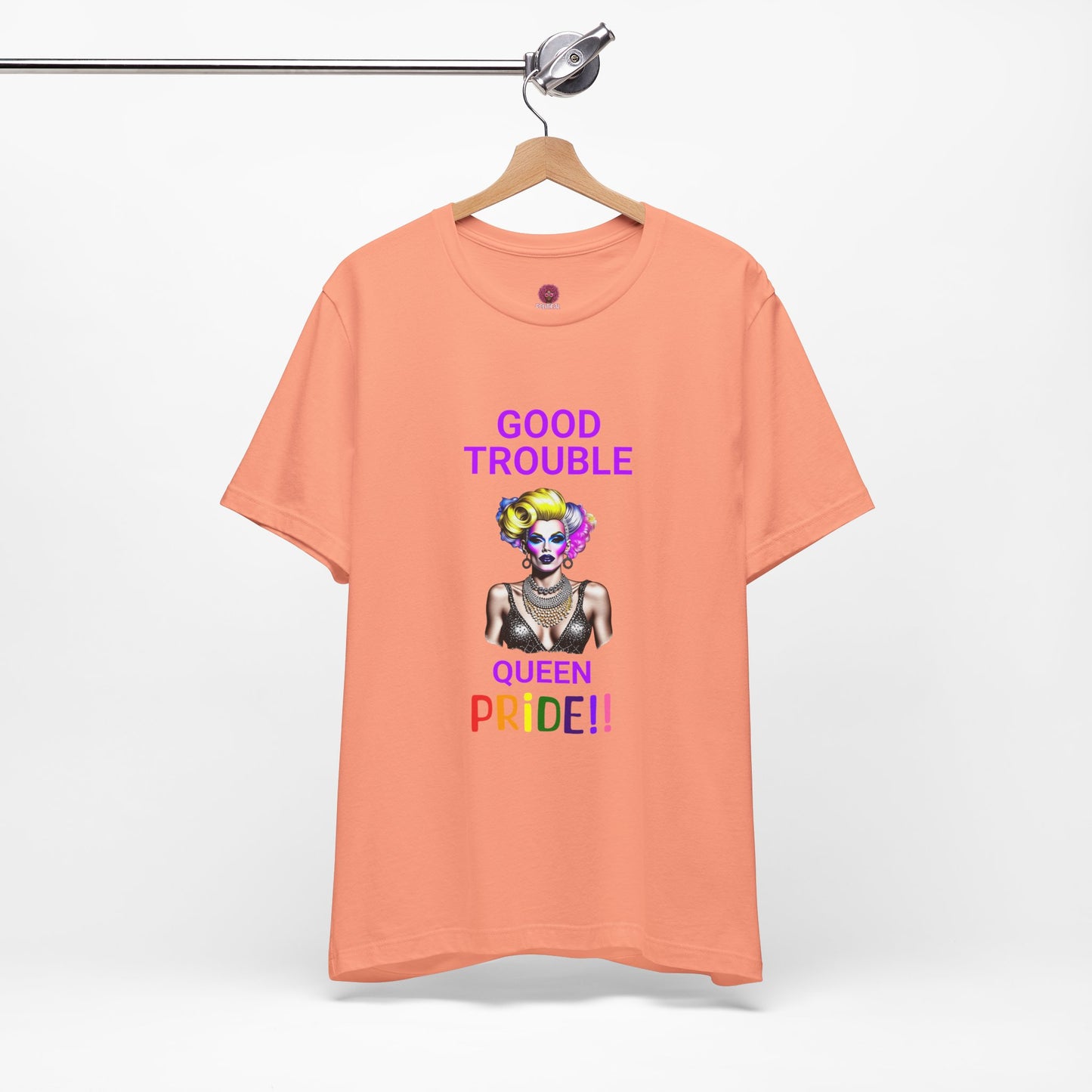 Pride Graphic Tee - "Good Trouble Queen" Unisex Jersey T-Shirt