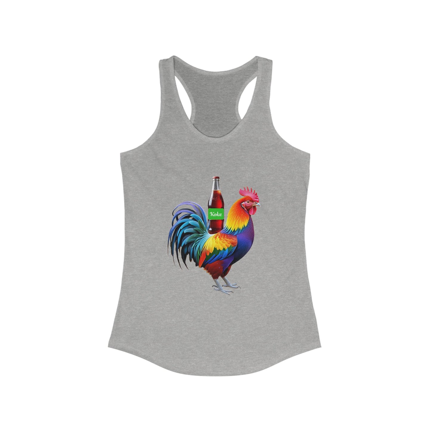 Colorful Koke On The Cock Graphic Womens Racerback Tank